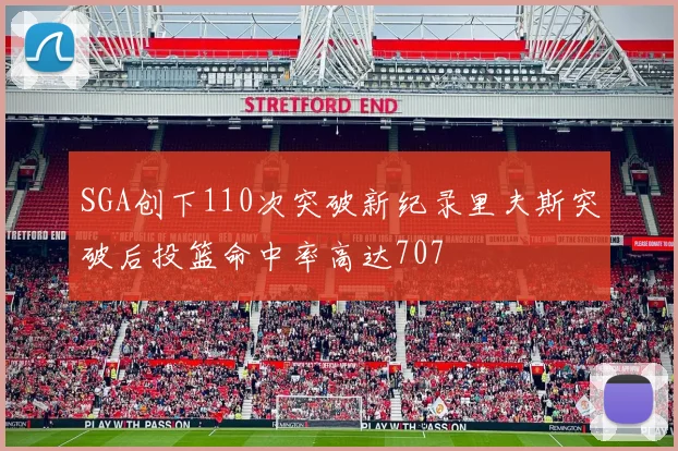 SGA创下110次突破新纪录里夫斯突破后投篮命中率高达707