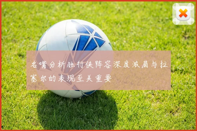 名嘴分析独行侠阵容深度浓眉与拉塞尔的表现至关重要
